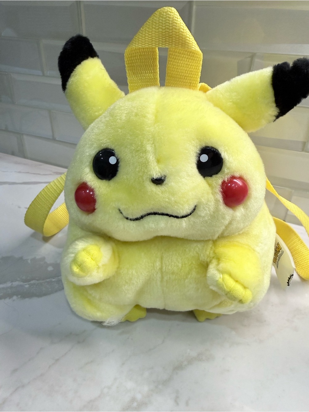 Nintendo Yellow Pikachu Plush Mini Backpack Vintage Excellent Condition